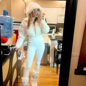 White Free People Movement - Downhill diva ski suit